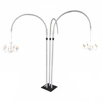 Kit de support d'arche en aluminium Y-119 pour rideaux et tentures, réglable en hauteur et en largeur, idéal pour les scènes de cérémonie et les mariages