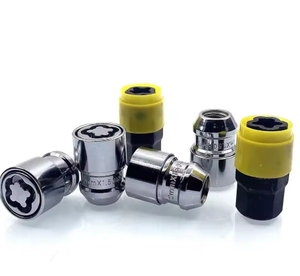 Kit de clés <span class=keywords><strong>antivol</strong></span> pour <span class=keywords><strong>écrou</strong></span>s de roue, outil de démontage compatible <span class=keywords><strong>BMW</strong></span> / Mercedes-Benz, chromé, classe métrique 4.8 6.8 - Product Image 3