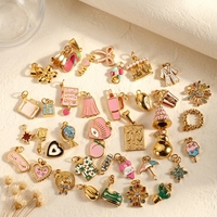 Accessoires de bijoux DIY : Pendentifs Cœur Thème Voyage, Breloques Émaillées en Acier Inoxydable Plaqué Or 18K, Bijoux de Mode