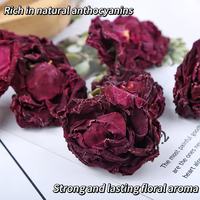Bourgeons de rose Mo Hong séchés à l'air, roses rouges foncées comestibles de qualité alimentaire, fleurs parfumées naturelles, vente en gros en vrac pour tisanes