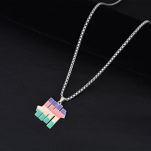 Collar con Colgante de Metal de Aleación de Zinc de Moda Hiphop Rock para Aniversario, para <span class=keywords><strong>Alan</strong></span> Walker Nightclub - Product Image 3
