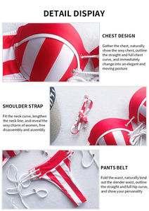 2021 حار بيع المشارب رجال شورتات للبحر مثير النساء Underwire بيكيني سلاسل رفع مطابقة المايوه للأزواج - Product Image 4