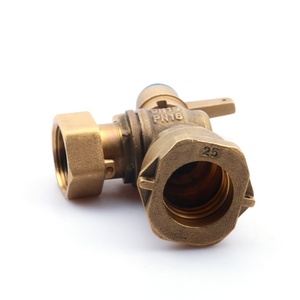 ACS sertifikat PE union menghubungkan katup <span class=keywords><strong>meter</strong></span> air putar katup ferrule kuningan - Product Image 4