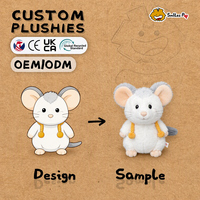 Vente Flash : Peluche Souris Personnalisée OEM, Jouet en Peluche Animal Mignon, Mascotte d'Entreprise Personnalisée avec Logo Brodé, Haute Qualité CE CPC