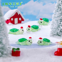 Meilleures ventes : Adorable tortue de Noël Chunjun, accessoires de décoration pour jardin, paysage enneigé, ornements de bureau