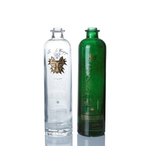 Botella de Vidrio Personalizada, Delgada, Alta y Redonda, para Licores, Vodka, Vino, Color Negro y Verde, 500 ml, 700 ml, para Ginebra y Tónica - Product Image 6