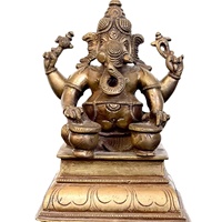 Sculpture de statue de Ganesh de dieu hindou en bronze religieux de haute qualité sur mesure