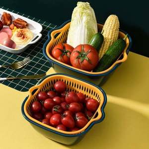 Panier de vidange multifonctionnel 6 pièces pour cuisine, idéal pour laver et stocker les fruits et légumes, en plastique - Product Image 3