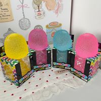 Jouets sensoriels anti-stress en TPR scintillant à rebond lent, en forme de cube de glace, de pizza au fromage ou d'ours, à presser, souples et moelleux