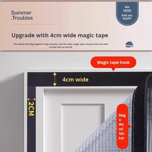 Cortina Mosquitera Invisible de Fibra de Vidrio Reforzada para Puerta, de Alta Gama para el Hogar, con Tira Magnética, Sin Perforaciones, Costura Cerrada - Product Image 3