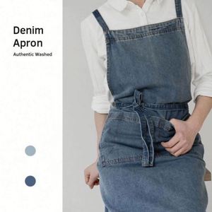 Elegant Unisex Bib Cotton <b>Apron</b> Without Pockets Sanitary Durable Breathable <b>Chef</b> Uniform for Kitchen Cooking Gardening Painting - Product Image 3