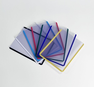 Borde de color rojo 3 "x 4"(76x102mm) Tarjetero de plástico PVC estándar 35pt - Product Image 6