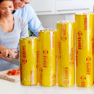 Film alimentaire transparent en PVC de qualité alimentaire, haute clarté, anti-buée, inodore, rouleau jumbo, en vrac/boîte, expédition rapide - Product Image 2
