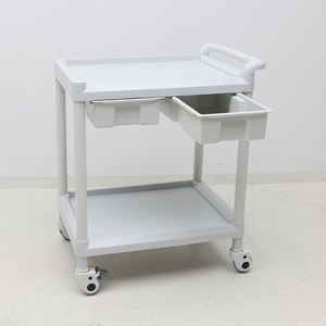 Sağ el itme ve 2 çekmeceli ve sessiz tekerlekler ile MN-201C hastane ekipmanları tıbbi yardımcı arabası - Product Image 5