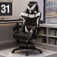 Chaise de jeu pivotante professionnelle en cuir PU résistant, inclinable à 135 degrés, accoudoirs ergonomiques réglables, rembourrage en mousse souple
