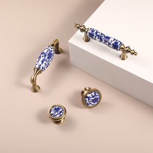 Maxery-Poignée en <span class=keywords><strong>porcelaine</strong></span> bleu et blanc, <span class=keywords><strong>bouton</strong></span> d'armoire céladon, poignées <span class=keywords><strong>de</strong></span> tiroir vintage, poignée <span class=keywords><strong>de</strong></span> <span class=keywords><strong>porte</strong></span> en céramique, boutons d'armoire simples - Product Image 6