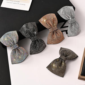 إكسسوارات شعر نسائية من BPHNE مشبك شعر مزين بالأحجار الكريمة على شكل فيونكة مشابك شعر أنيقة بنقشة الفهد مرصعة بالأحجار - Product Image 2