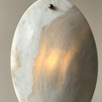 Applique Murale Ovale Wabi Sabi, Lampe Murale Brossée Antique, Luminaire Décoratif d'Intérieur pour Chambre et Couloir