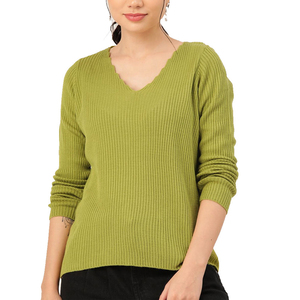เสื้อสเวตเตอร์ไหมแคชเมียร์คอวี แขนยาว สีพื้น เรียบง่าย สไตล์มินิมอล สำหรับผู้หญิง เหมาะสำหรับฤดูใบไม้ร่วง ป้องกันการเป็นขุย - Product Image 6