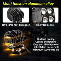 Nouveau 40W Haute Puissance 3 pouces Double Couleur 5D Projecteur Led Antibrouillard, Pare-chocs Cube Spot Beam Offroad 4x4 Backup Led Work Light