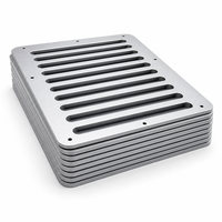 Panneau en aluminium CNC sur mesure, thermolaqué, certifié ISO-9001, OEM/ODM pour boîtiers électroniques, grilles de rack, garnitures automobiles