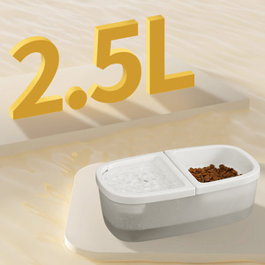 Comedero automático para mascotas dos en uno, cuenco para perros y gatos de acero y plástico para uso familiar transfronterizo directo de fábrica para <span class=keywords><strong>trabajo</strong></span> de <span class=keywords><strong>ONG</strong></span> - Product Image 3