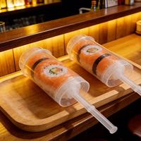 Contenants en plastique de qualité alimentaire pour sushis avec couvercles, pots en plastique pour l'emballage alimentaire, pots à crème, couvercles et bouchons
