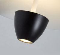 Lampe led suspendue en aluminium, design nordique, noir, rond, moderne, pour chambre à coucher, restaurant, cuisine, bar