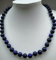 Vnox — collier noué en perles naturelles de 10mm pour femmes, chaîne avec aimant, de haute qualité