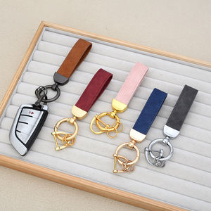 LLavero colgante Pu Faux genuino llavero de cuero en blanco bolso de coche colgante de llave llavero de cuero Retro personalizado - Product Image 2