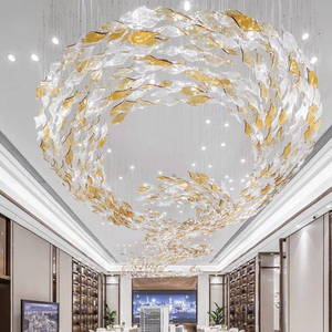 Lámpara Colgante Moderna para Salón de Banquetes, Vestíbulo de Hotel, Sala de Exposiciones, Proyecto Personalizado, Lámpara de Araña LED Moderna de Lujo, Lámparas Colgantes para el Hogar - Product Image 4