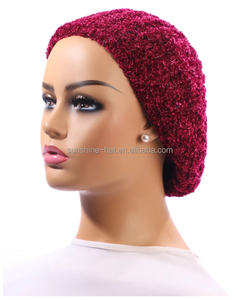 Phụ Nữ Cao Mới Israel Chenille Berets Phụ Nữ Đầy Màu Sắc Chenille Snoods Và Berets Dệt Kim Do Thái Phụ Nữ Headwrap Tôn Giáo Mũ - Product Image 3