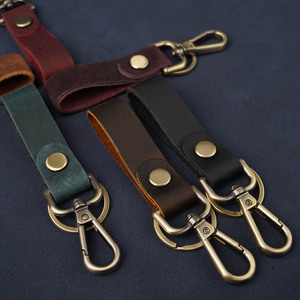 Genuine Leather Durable Coin <b>Holder</b> Keychain with Custom Logo and Rectangle Shape - Product Image 4