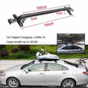 2 barres transversales de toit de voiture 110-115 cm avec serrures antivol et clés - Product Image 6