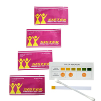 Carte d'auto-Test pour l'inflammation vaginale féminine, papier de Test d'urine, bandelettes de Test de PH vaginal