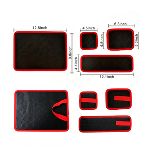 Ensemble de tapis d'atelier souples à aimants en ferrite puissants, plateau de mécanicien pour réparation automobile et atelier de garage, rouge et noir, 3 pièces - Product Image 5