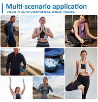 Serviette de sport rafraîchissante en microfibre, couleur unie, écologique, antimicrobienne, séchage rapide, pour adultes, entraînements estivaux en salle de sport, confort glacé