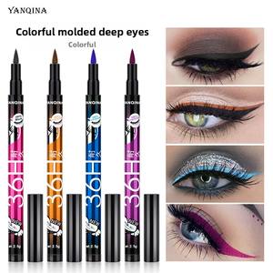 Crayon <span class=keywords><strong>Eyeliner</strong></span> Professionnel Minéral Longue Durée 36H Imperméable Séchage Rapide Ne Coule Pas Facilement Noir Froid Résistant à la Transpiration 4 Couleurs <span class=keywords><strong>Yeux</strong></span> - Product Image 4