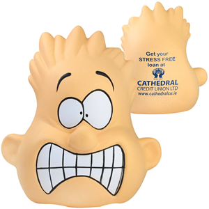 2025 Venta al por mayor promocional lindo PU cara de <span class=keywords><strong>miedo</strong></span> expresión de <span class=keywords><strong>miedo</strong></span> bola antiestrés juguete para apretar - Product Image 1