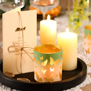 Bougeoir en verre parfumé papillon Design transfrontalier Pâques/Jour mort Décoration de table de vacances Boule de Noël Ornements d'arbre - Product Image 2