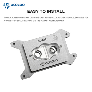 Ococoo C39-SAMD <span class=keywords><strong>CPU</strong></span> nước làm mát khối đầy đủ kim loại đồng ánh sáng cho AMD hỗ trợ máy tính Trường hợp sử dụng - Product Image 5