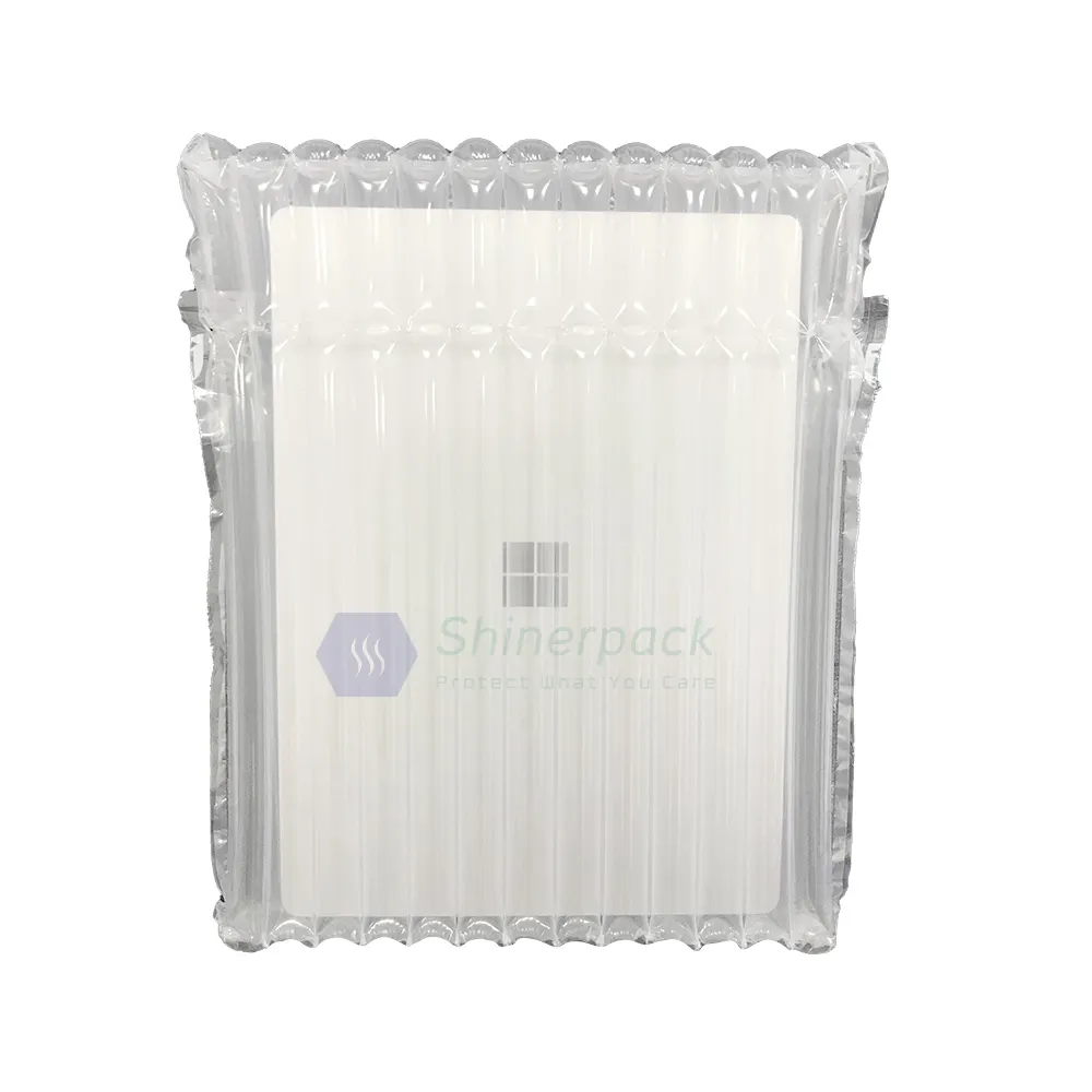 Embalagem inflável de ar para laptop, coluna de ar inflável cheia de sacos de embalagem personalizada para laptop lcd tela