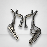 Système d'échappement universel en acier inoxydable 304 avec bouclier thermique pour collecteur Ford Mustang 5.0
