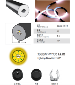 Hitam Bulat <span class=keywords><strong>Neon</strong></span> Tabung <span class=keywords><strong>360</strong></span> Pencahayaan untuk 8Mm Lampu Strip 22Mm 24V RGB <span class=keywords><strong>Neon</strong></span> Tabung Fleksibel LED <span class=keywords><strong>Neon</strong></span> - Product Image 5