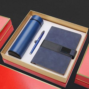 Promo Cadeau D'affaires Ensemble Notebook Stylo Bouteille D'eau Thermos Tasse Logo Personnalisé Oem Événement D'entreprise Promotionnel Clé Usb Coffret Cadeau - Product Image 4