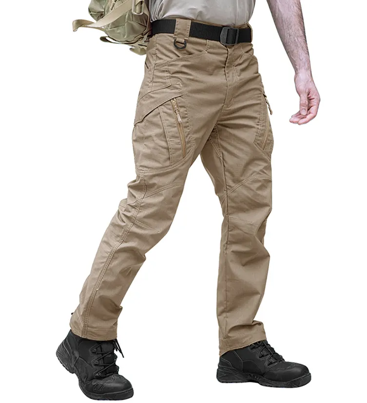 Оптовая продажа, мужские тактические брюки, легкие, от производителя, грузовые брюки для охраны Ripstop с несколькими карманами, боевые брюки OEM