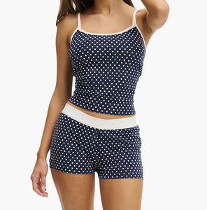 Factory Loose Casual Camisole Top Polka Dot <strong>Shorts</strong> Sets Sleeveless Soft Breathable Pajamas Sets Loungewear Women's Sleepwear - Product Image 2