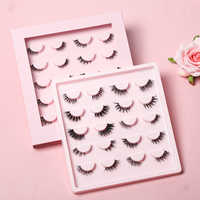 IShero-ensemble de 10 paires de cils en vison 3D naturels courts