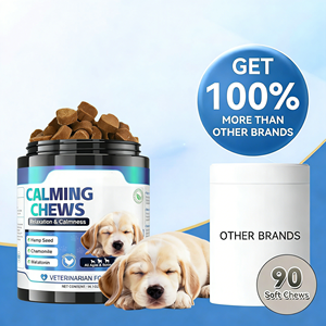 OEM/ODM Golosinas Calmantes <span class=keywords><strong>para</strong></span> <span class=keywords><strong>Perros</strong></span> y Gatos <span class=keywords><strong>para</strong></span> el Alivio de la Ansiedad por Tormentas, de Absorción Rápida - Product Image 1