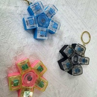 Creative Pressing Lighted Transparent Color Mixing Fidget Spinne Pressure Relief Tool for Stress Relief Gifts